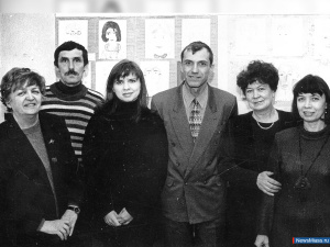 В "Глаголе" гости из "Трека" - Елена Падучина и Сергей Андреев, 2001 год
