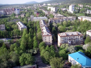 Вид на машгородок с борта радиоуправляемого квадрокоптера Вид на машгородок с борта радиоуправляемого квадрокоптера