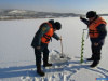Специалисты МЧС измерили толщину льда на водоёмах Миасса